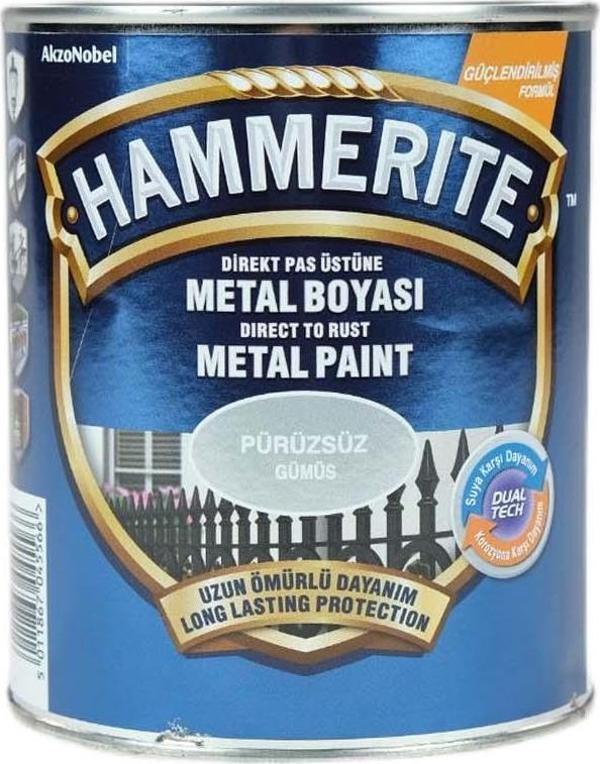 Hammerite Pas Üstü Metal Boyası Düz Gümüş 2,5Lt - Image 1