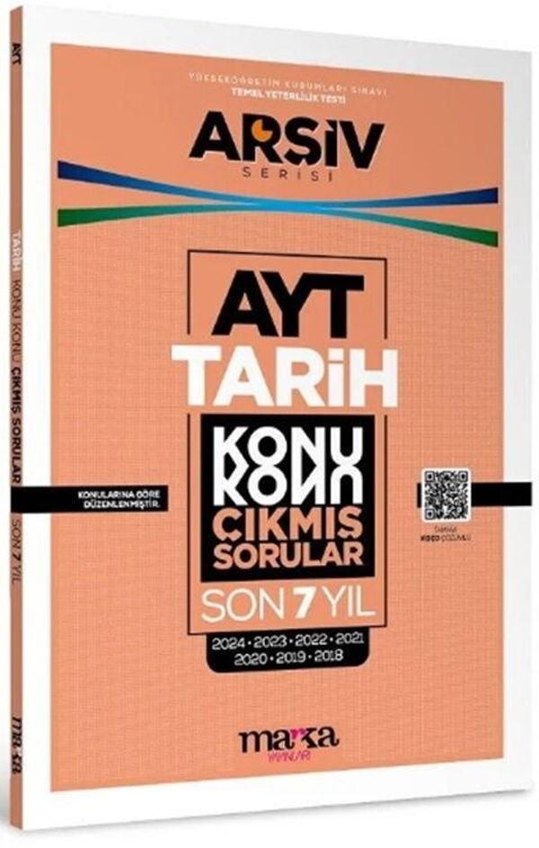 AYT Tarih Çıkmış Sorular Konu Konu Son 7 Yıl Tıpkı Basım Arşiv Serisi Marka Yayınları - Marka Yayınları - Image 1