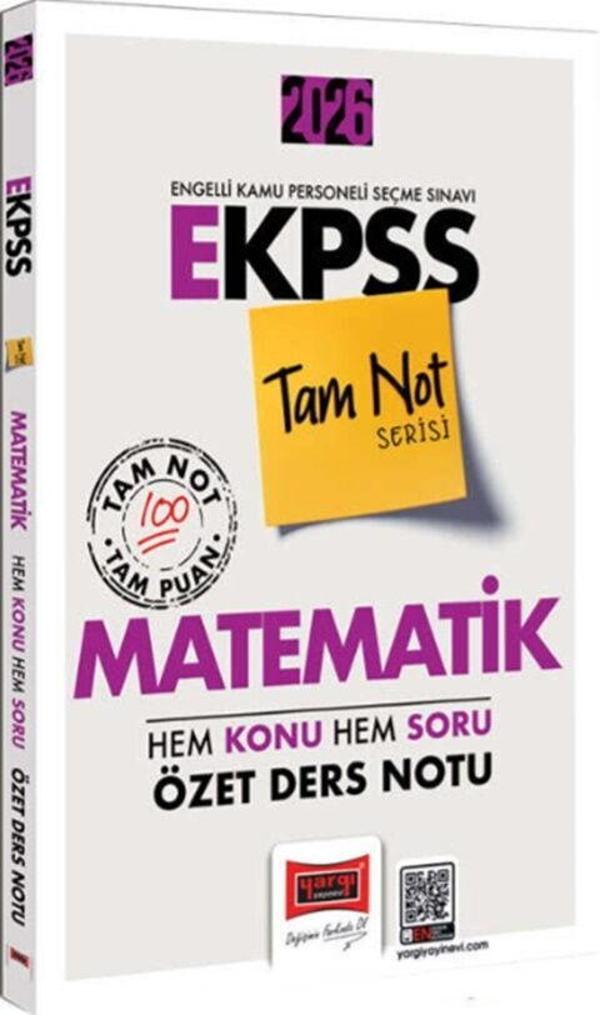2026 E KPSS Tam Not Serisi Matematik Hem Konu Hem Soru Özet Ders Notu Yargı Yayınları - Yargı Yayınları - Image 1