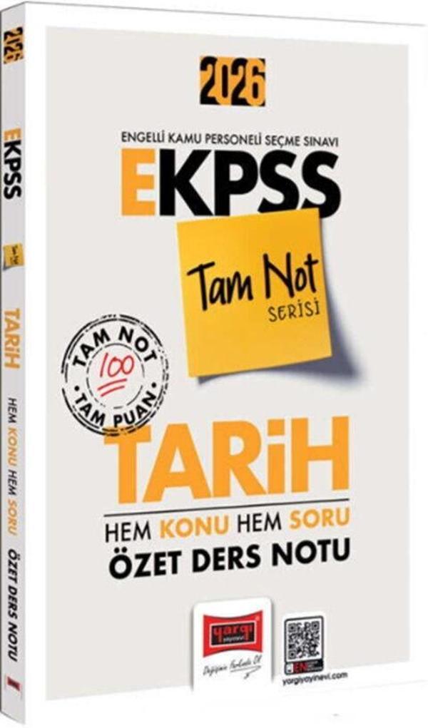 2026 E KPSS Tam Not Serisi Tarih Hem Konu Hem Soru Özet Ders Notu Yargı Yayınları - Yargı Yayınları - Image 1