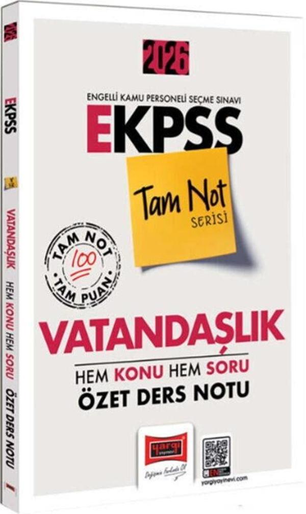 2026 E KPSS Tam Not Serisi Vatandaşlık Hem Konu Hem Soru Özet Ders Notu Yargı Yayınları - Yargı Yayınları - Image 1