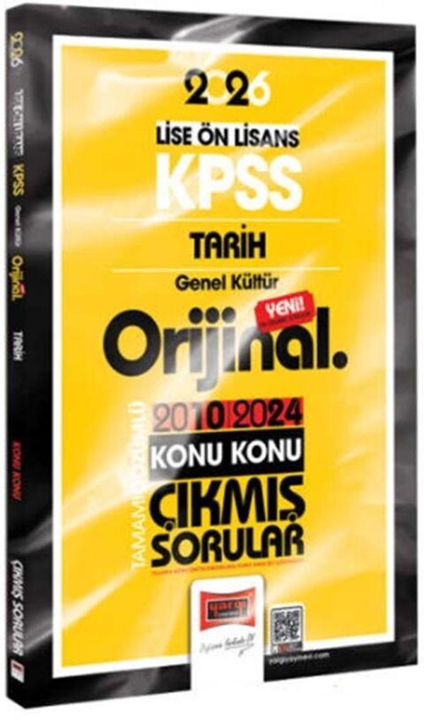 2026 KPSS Lise Önlisans Tarih Orijinal 2010 2024 Konu Konu Çıkmış Sorular Yargı Yayınları - Yargı Yayınları - Image 1