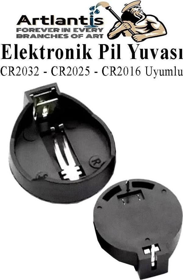 Elektronik Pil Yatağı 3 Volt 1 Adet CR2032 CR2025 CR2016 Para Düğme Pil Yatağı Rcb Pil Tutucu Bios Devre - Image 1