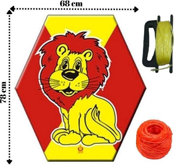 Uçurtma Çıtalı Aslan Modeli Yedek İpli 1 Adet Artlantis Çıtalı Uçurtma 1 Adet - Image 1