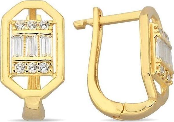 Çgk Çiğdem Gürel Kuyumculuk 14 Ayar Altın Baget Küpe - Image 1