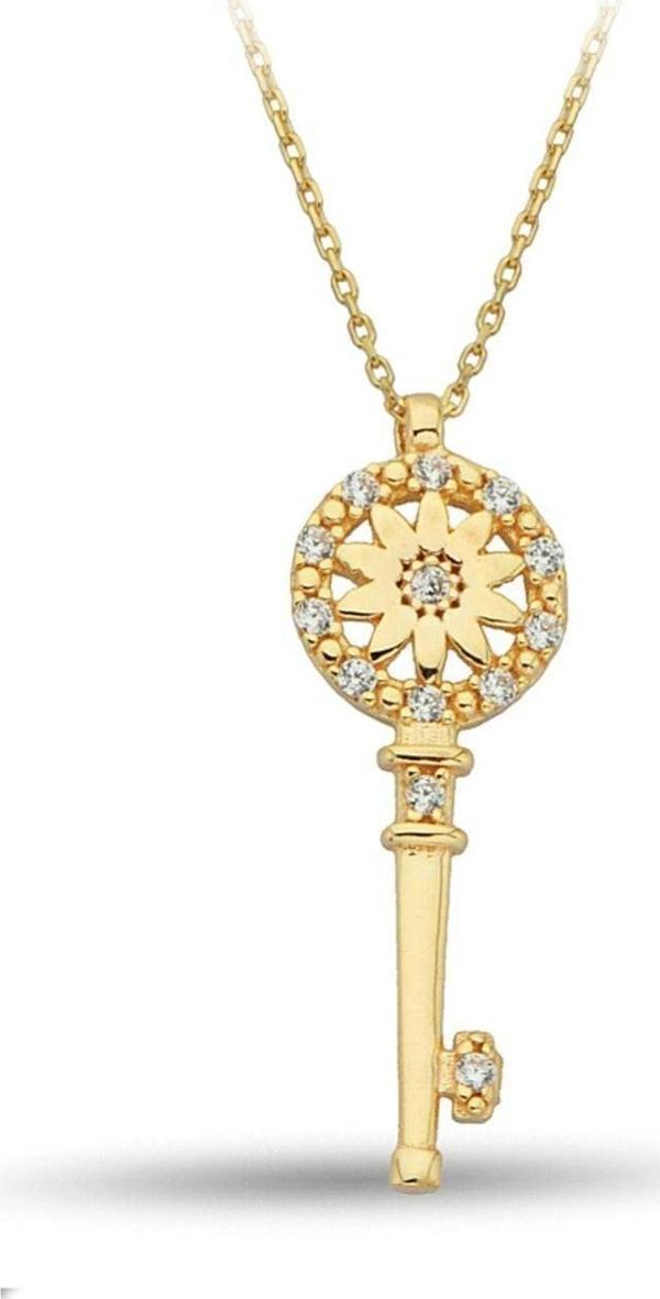 Çgk Çiğdem Gürel Kuyumculuk Anahtar Altın Kolye Zk0233 - Image 1