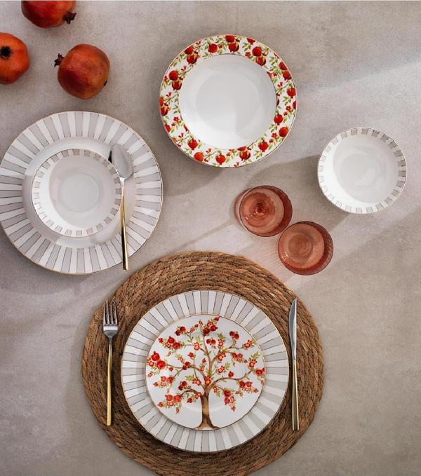 Schafer Fiesta Yemek Takımı 24 Parça-Nar Baskılı - Image 1