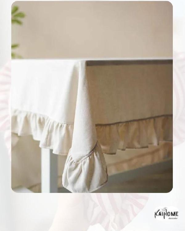 Natural Krem Masa Örtüsü 150*150 cm ET197 - Image 1