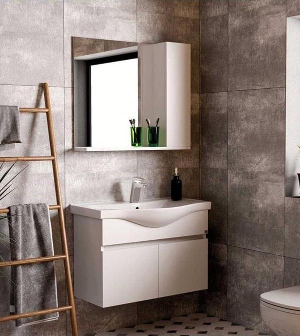 BELİNZA VİVA BANYO DOLABI TAKIMI BEYAZ 80 CM - Image 1