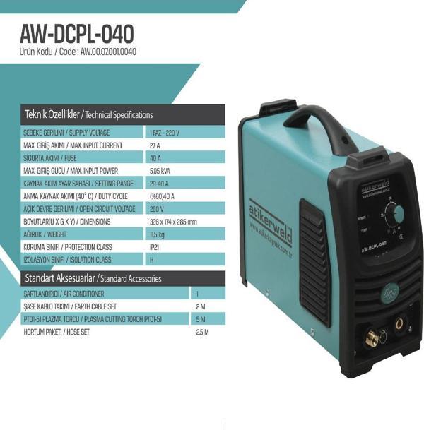 ATİKER AW-DCPL-040  PLAZMA KAYNAK MAKİNESİ - Image 1