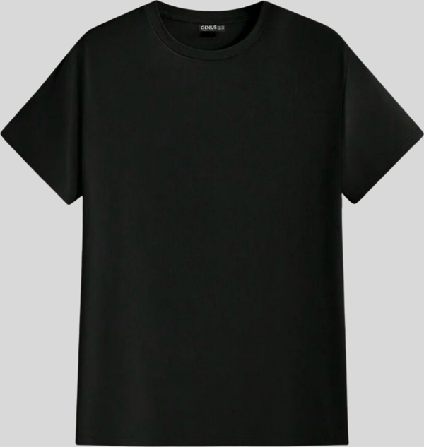 Erkek Tişört Standart Kalıp Basic Bisiklet Yaka T-shırt BASIC-MANKENSİZ1 - Image 1