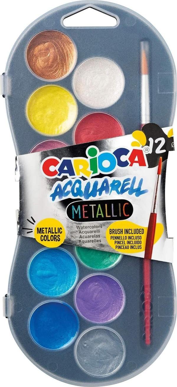 Carioca 12'li Metalik Sulu Boya 30mm - Image 1