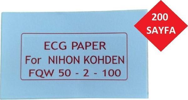 ECG Kağıdı Nihon Kohden FQW 50-2-100 Z Katlamalı 1 Adet 200 Sayfa - Image 1
