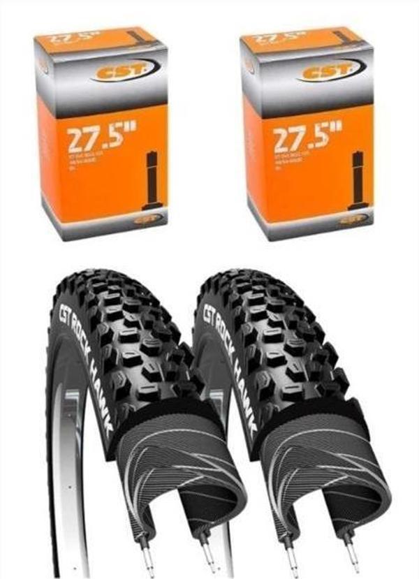 CST Rock Hawk 27.5 X 2.25 Mtb Bisiklet Lastik Seti 2iç + 2dış - Image 1