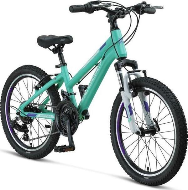 MOSSO WILDFIRE L-20-V KIZ ÇOCUK BİSİKLETİ 280H 20 JANT 18 VİTES EMERALD MOR - Image 1