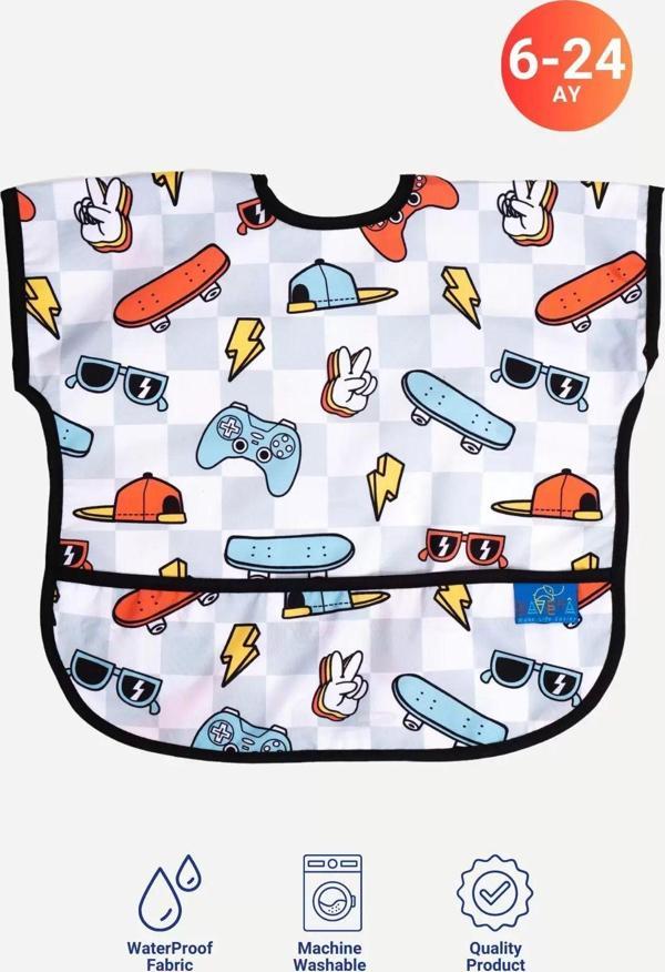 Anp Moda Tasarım Sıvı Geçirmez Mama Önlüğü Play 6-24 Ay - Image 1