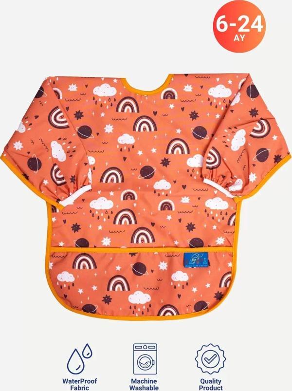Anp Moda Tasarım Sıvı Gecirmez Uzun Kollu Aktivite Mama Önlüğü 6-24 Ay - Image 1