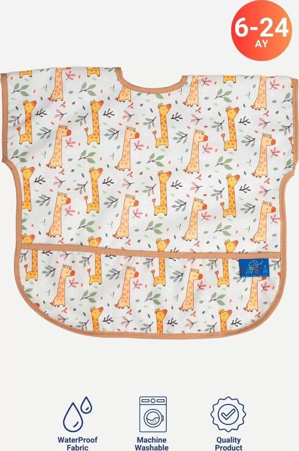 Anp Moda Tasarım Sıvı Geçirmez Mama-Salya Önlüğü Forest 6-24 Ay - Image 1