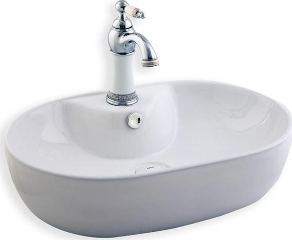 LENA TEZGAH ÜSTÜ ÇANAK LAVABO E-4108 BEYAZ - Image 1