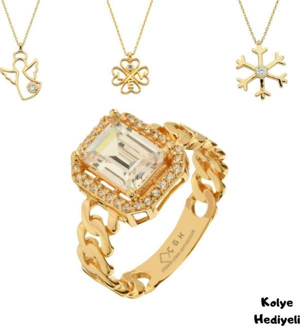 Çgk Çiğdem Gürel Kuyumculuk Gürel Gold Baget Tektaş Altın Yüzük - Image 1