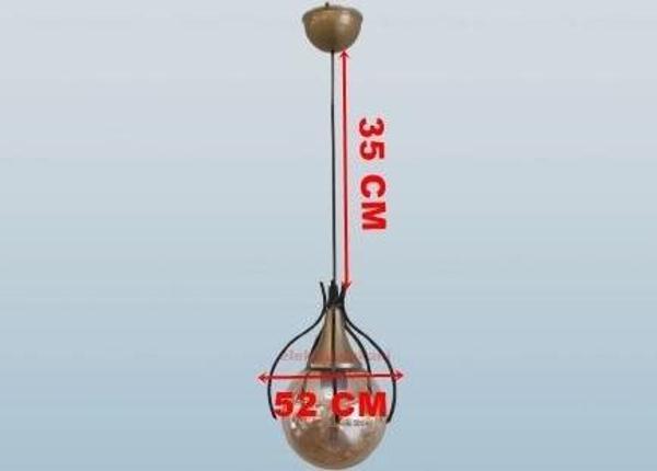 DMR Örümcek Tekli Siyah Top Avize E-27 Duylu - Image 1