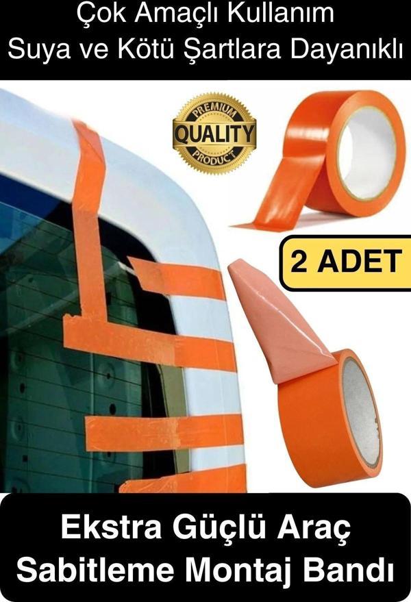 2 Adet İz Bırakmaz 50mmx 30mt Araba Montaj Bandı Oto Araç Sabitleme Bant Ekstra Güçlü Suya Dayanıklı - Image 1