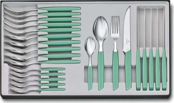 ​Victorinox 6.9096.12W41.24 Swiss Modern Yeşil Masa Seti, 24 Parça - Image 1