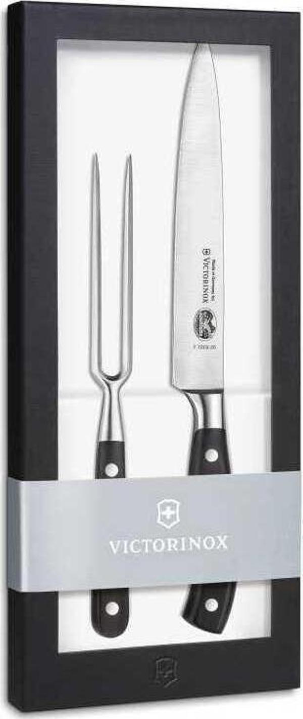 Victorinox 7.7243.2 Siyah Dövme Çelik Şef Aşçı Seti, 2 Parça - Image 1