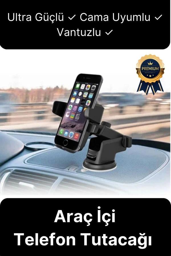 Dayanıklı Ayarlanabilen Vantuzlu Ultra Güçlü Cama Uyumlu Araç Torpido Araba İçi Telefon Tutacağı - Image 1