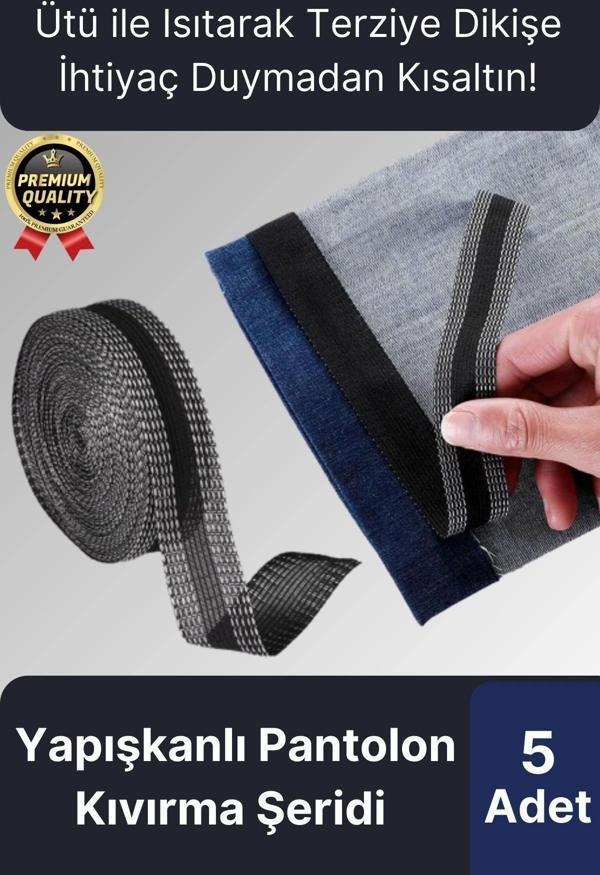 Dayanıklı Polyester Esnek Kendinden Yapışkanlı Pantolon Kumaş Kıvırma Yapıştırma Bandı Şeridi-5 Adet - Image 1