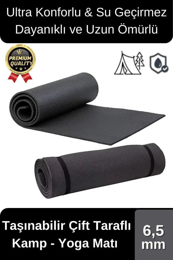 Ultra Konfor Taşıma Askılı Kalın Kaymaz Antibakteriyel Meditasyon Pilates Minderi Yoga Matı 6,5mm - Image 1