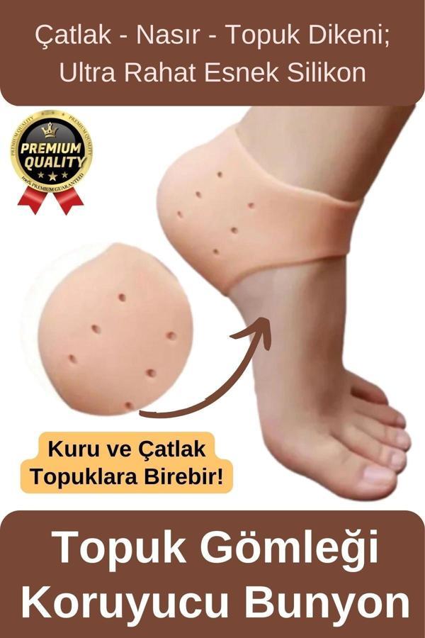 Ultra Rahat Çatlak Nasır Diken Esnek Silikon Tabanlık Gömlek Topuk Çorabı Koruyucu Bunyon 1 Çift - Image 1