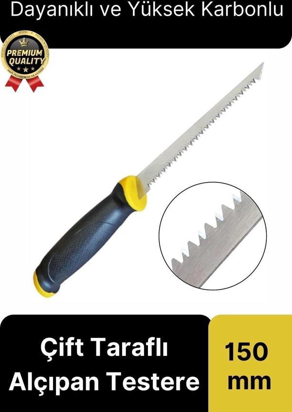 Üstün Kalite Dayanıklı Çelik Sivri Uçlu Çift Taraflı Ahşap Sunta Kesme Oygu Alçıpan Testere 150 mm - Image 1