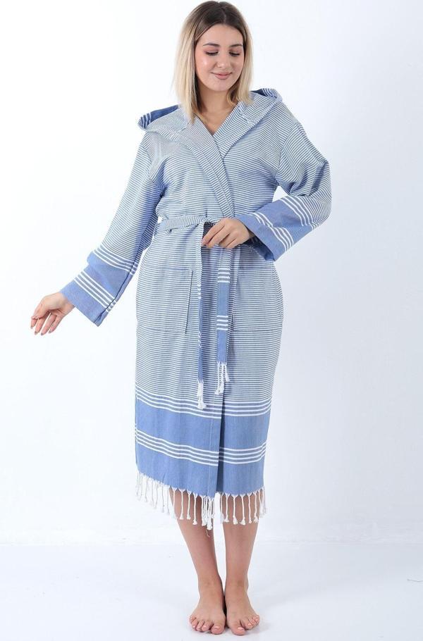 Buldan Concept Elenora Peştemal Bornoz Mavi - Image 1
