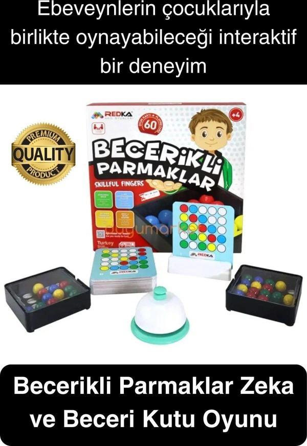 Kutulu Becerikli Parmaklar Zeka ve Beceri Oyunu El Göz Koordinasyon Geliştiren Motor Beceri Aktivite - Image 1
