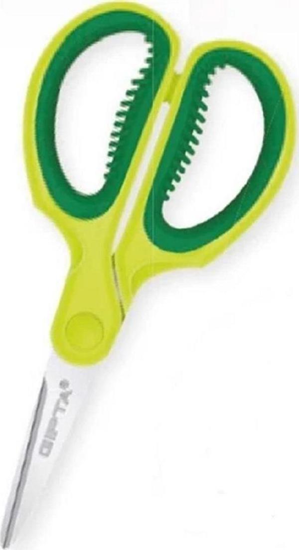 GIPTA KUT UCLU KAYDIRMAZ PLASTIK SAPLI COCUK MAKAS K706  1 Adet - Image 1