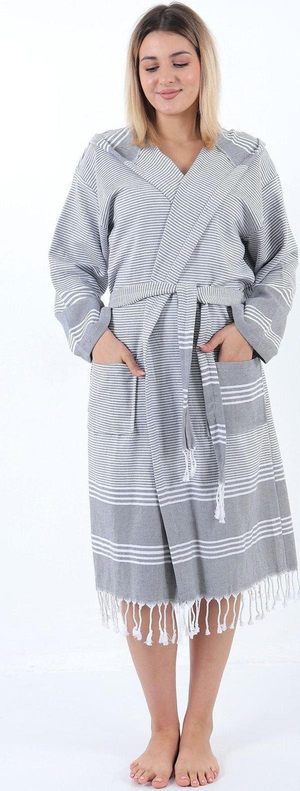 Buldan Concept Elenora Peştemal Bornoz Koyu Gri - Image 1