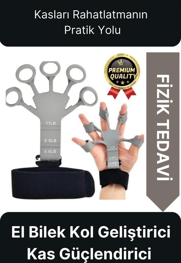 Pratik Silikon El Bilek Parmak Kol Kas Güçlendirici Geliştirici Fizik Tedavi Egzersiz Lastik Kayışı - Image 1