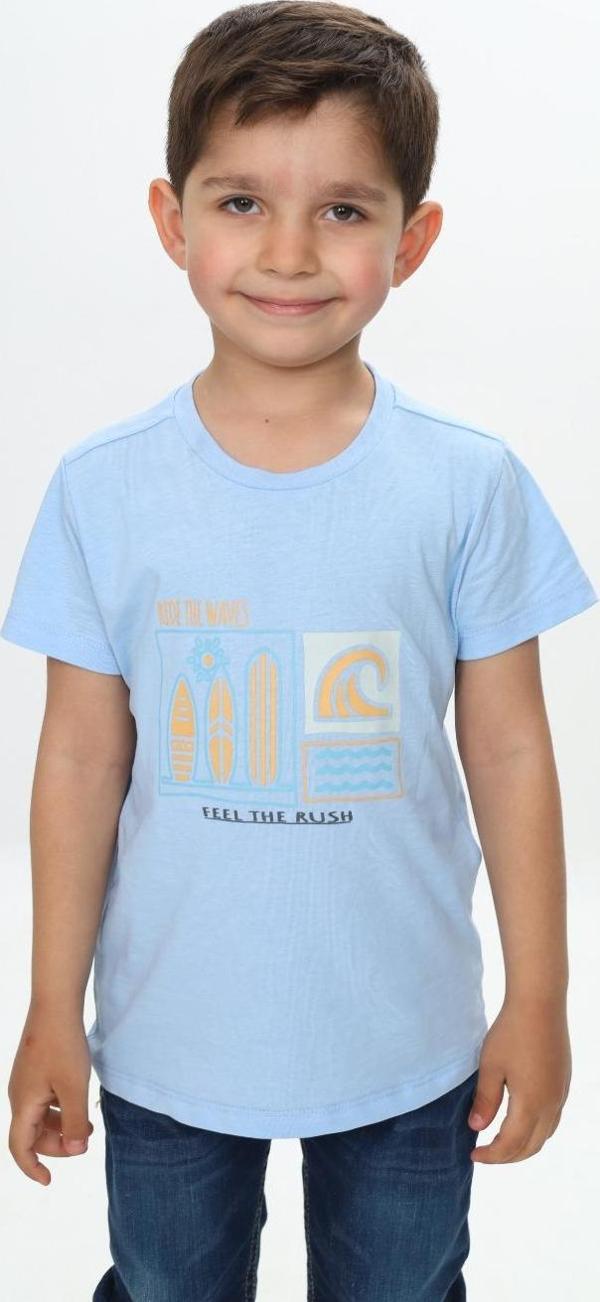 Toontoy Erkek Çocuk Surf Tema Baskılı Tişört - Image 1