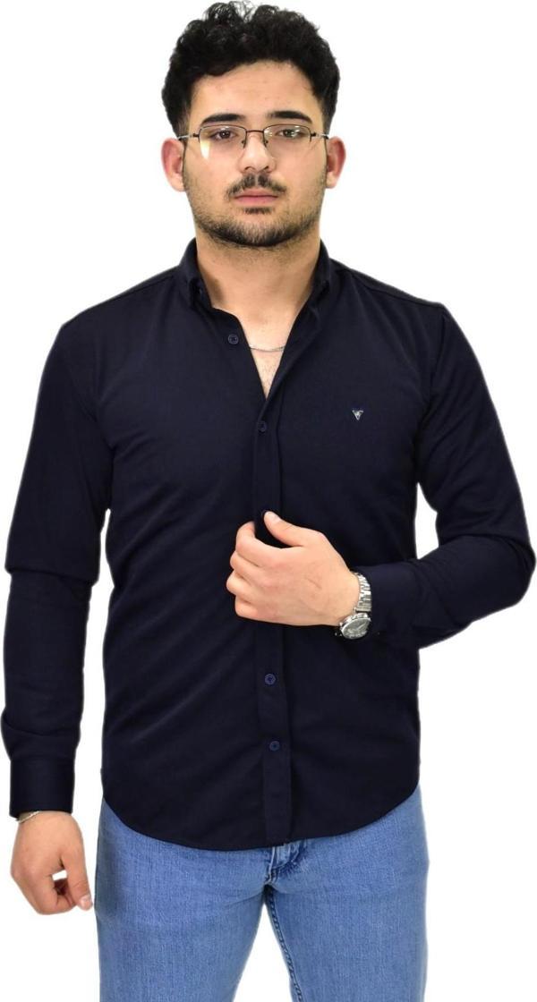 Erkek Spor Silim Fit Uzun Kol Gömlek BGL-ST04484 - Image 1