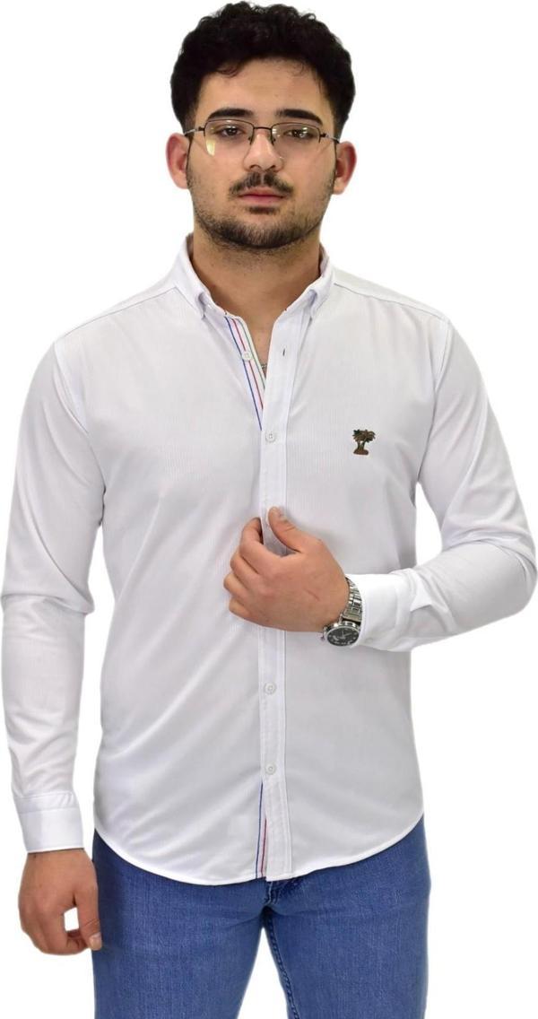 Erkek Spor Silim Fit Uzun Kol Gömlek BGL-ST04483 - Image 1