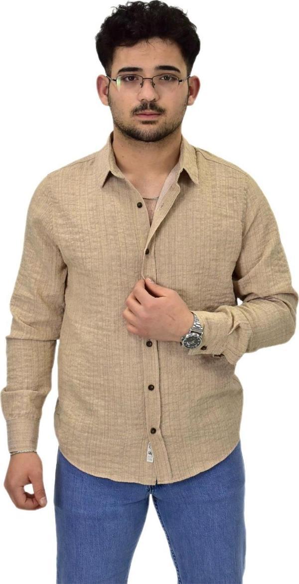 Erkek Spor Silim Fit Uzun Kol Gömlek G5011 BGL-ST04495 - Image 1