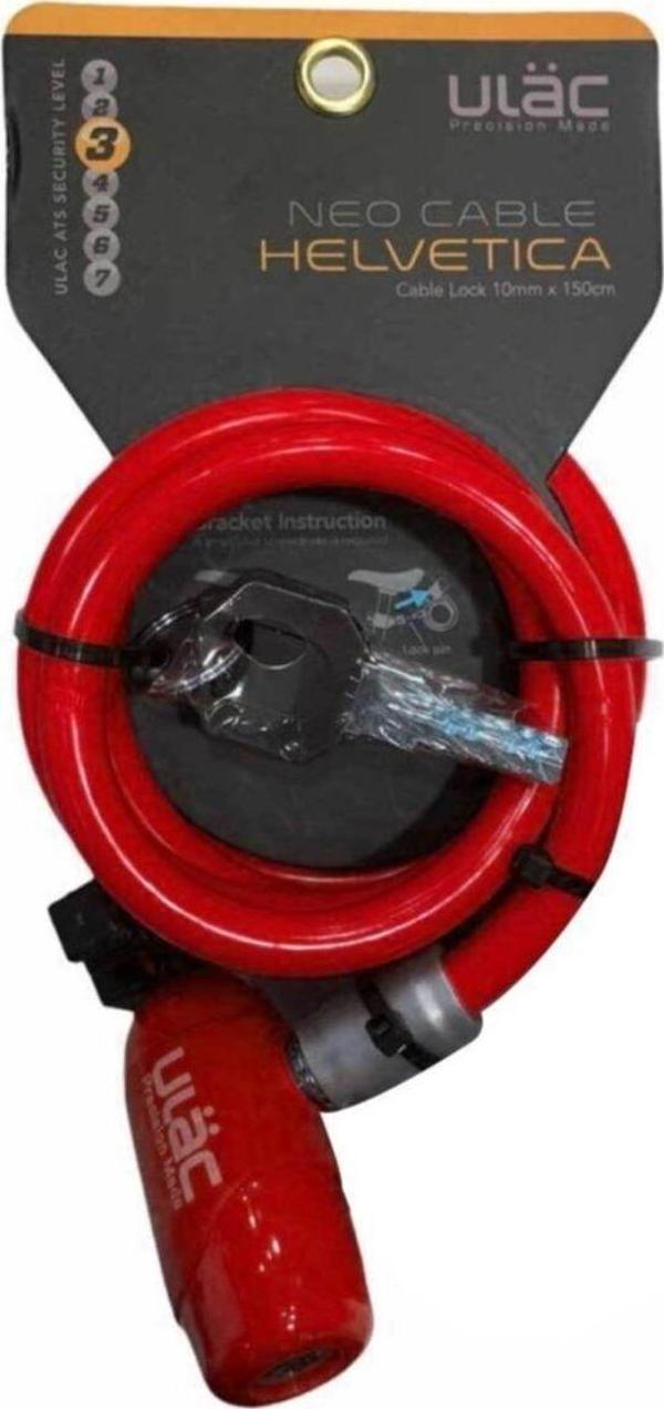 Kron Ulac Helvetica Anahtarlı Kilit 10Mmx150Cm Kırmızı - Image 1