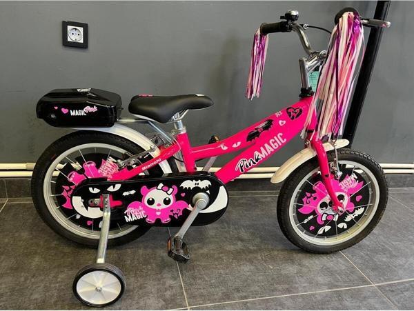 Bianchi Pink Magic 16 Jant Hafif Aluminyum Kadro Kız Bisikleti Fuşya - Image 1