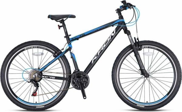 Kron Xc75 27.5 Mtb 17'' 21 Vites H.Dısc Fren Mat Siyah - Mavi / Beyaz - Image 1