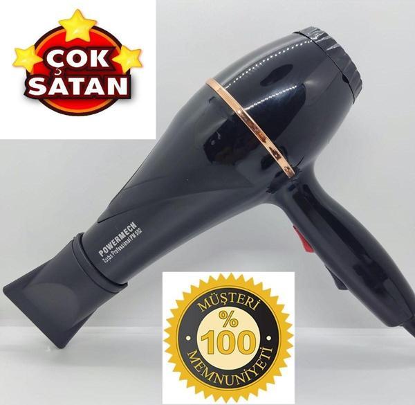 POWERMECH Pm-502 3500 Performans Profesyonel Kuaför Fön ve Saç Kurutma Makinesi Siyah  2500W - Image 1