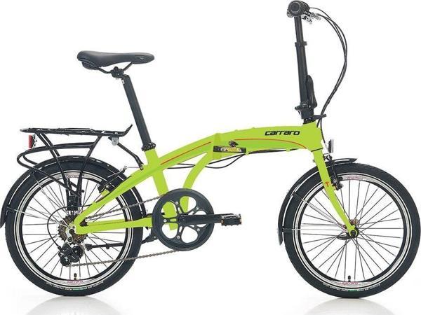 Carraro Flexi 106 20 Jant Katlanabilir Bisiklet Lime Yeşil Siyah Kırmızı - Image 1