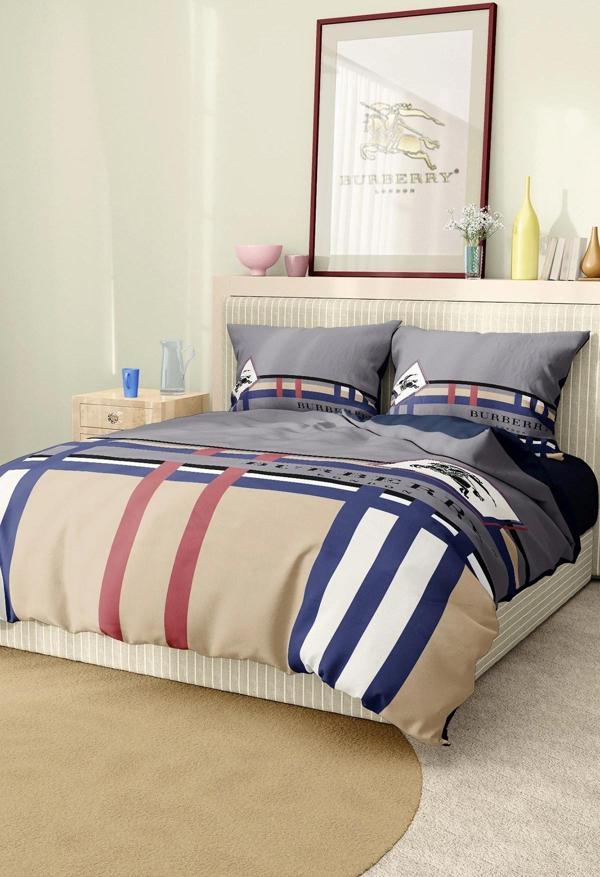 Marka Nevresim Takımı Çift Kişilik Pamuklu Saten Kumaş 6 Parça 3D Dijital Baskı Duvet Cover Set Mode - Image 1
