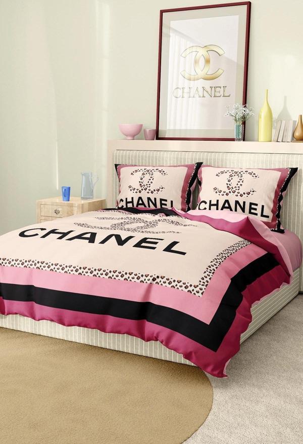 Marka Nevresim Takımı Çift Kişilik Pamuklu Saten Kumaş 6 Parça 3D Dijital Baskı Duvet Cover Set Mode - Image 1