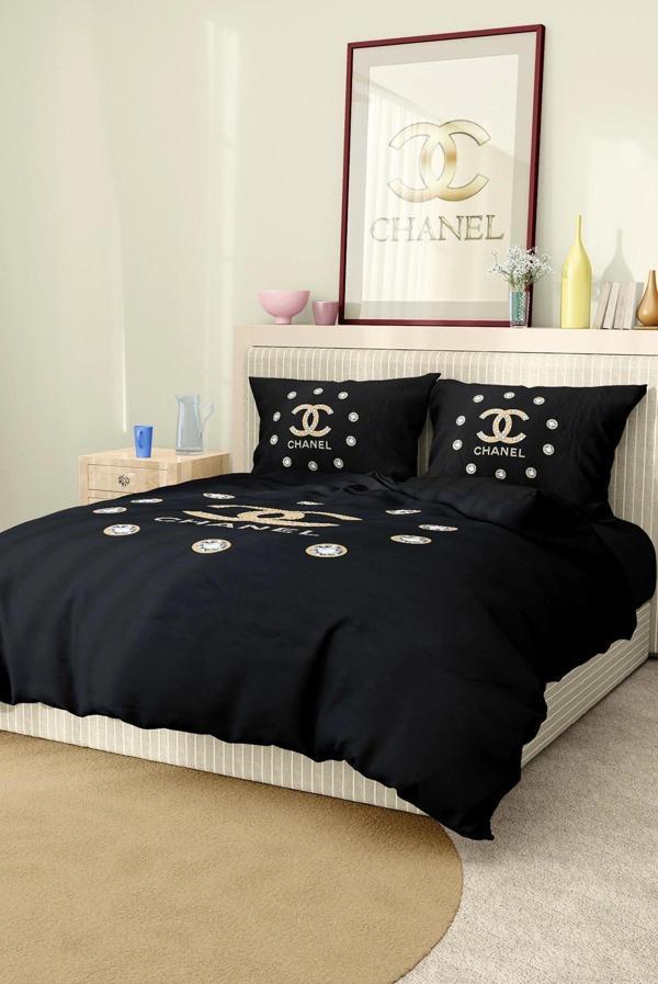 Marka Nevresim Takımı Çift Kişilik Pamuklu Saten Kumaş 6 Parça 3D Dijital Baskı Duvet Cover Set Mode - Image 1
